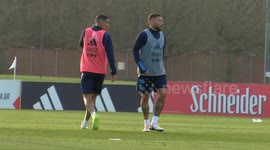 Argentina's national football team trained with full squad in the run-up to the playoffs in Buenos Aires