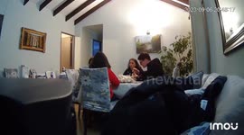 Terrifying moments: dinner table shakes as 6.2 magnitude earthquake strikes La Serena, Chile