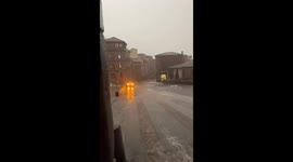 Torrential deluge in Spain transforms Toledo streets into rivers