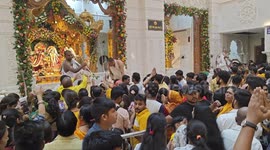 The Hindu Devotees throng ISKCON temple for Krishna Janmashtami in Patna, Northern India