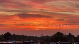 Stunning sunrise in London following UK's hottest day of the year