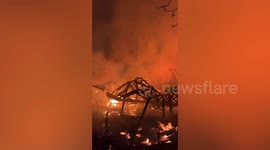 Fire destroys popular market built on canal in at Thai tourist destination