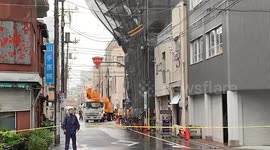 Japan: TS Yun-Yeung Causes Scaffolds To Collapse At Construction Site In Eastern Tokyo 2