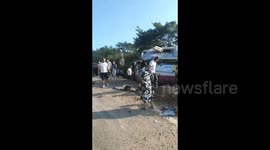 Truck collides with coach, killing 5 in southern China