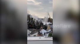 Fire fighters continue to tackle massive blaze at waste centre in Herne Hill after 100 rescuers worked through the night
