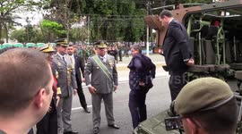7th of September parade with the presence of the mayor and governor at the Anhembi sambodromo in Sao Paulo, Brazil