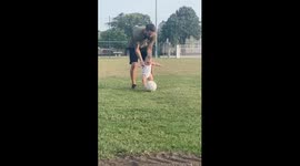 Daughter Plays Football For The First Time