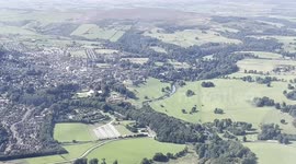 Sun shines down on Northumberland countryside, UK
