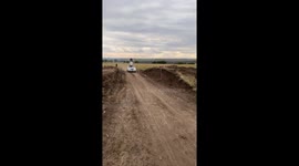 High-stakes stunt: daredevil leaps from moving car in Rostov-on-Don!