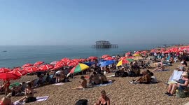 Crowds flock to Brighton as UK sees record September heatwave