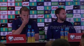 Press conference With Gareth Southgate and Harry Kane in Wroclaw, Poland