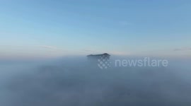 A beautiful misty morning over the Penshaw Monument in Sunderland