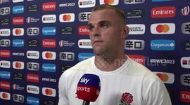 Ben Earl and Manu Tuilagi react to England's World Cup win over Argentina