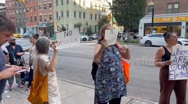 Chants at Rally Against Demolition of NYCHA Houses in New York, USA