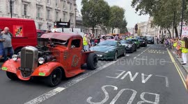 'Super Convoy 3' Luxury supercars descend on huge anti-ULEZ demo outside Downing Street, London