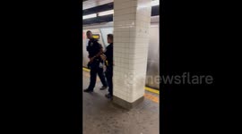 “Stonewall was a Riot” March Reaches NYPD Transit District in Brooklyn, NY, USA