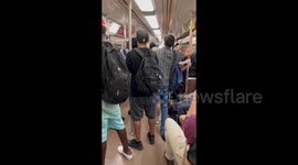 Chanting in Subway in NY, USA During “Stonewall was a Riot” March