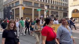 Labor Day Parade and March in New York, NY, USA