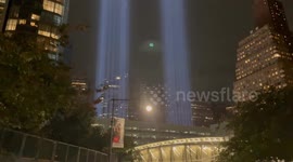 Tribute in Light shines above Lower Manhattan on eve of 9/11 anniversary
