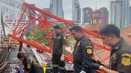 Crane collapses killing one person at university in Bangkok