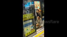 Chinese passenger rescued after accidentally getting leg stuck in between train and platform