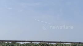 Aerobatics, the Marksmen perform an amazing synchronized 360 and slit off from one another in there aircraft.