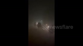 Spain: Damaging Storm Whips Gijón, Asturias During Night