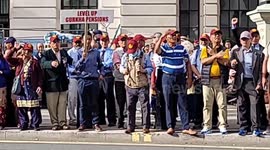 Gurkhas  protest outside the ministry of defence, demaning Justice for the ex British Gurkhas.