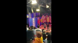 Lights, camera, fire! Stage lighting engulfed in flames during TV show filming