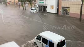 Japan: Heavy Rain Causes Flooding In Hokkaido 2