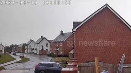Couple had lucky escape after lightning bolt struck home and destroyed roof