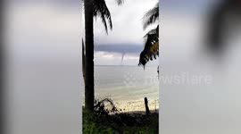 Huge waterspout tornado spotted off the Philippines coast