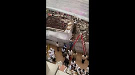 Locals tuck into giant wedding cake made by 24 chefs in the Philippines