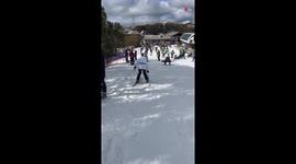AWKWARD skiing blunder shows why it's important to have eyes in the back of the head
