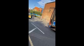 A glimpse of the police car and an ambulance crushed in an accident *Road Accident*