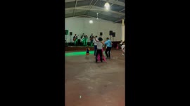Girl Trips and Falls on Dance Floor