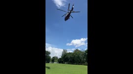 Helicopter appears to fly without rotors moving in bizarre optical illusion