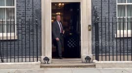 Rishi Sunak leaves 10 Downing Street ahead of PMQs