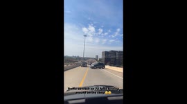 Drivers Turn Around On Congested On-Ramp