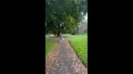 Cute little girls has a fit after she accidently slips and finds her mother filming her
