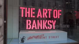 The Art of Banksy exhibition opened doors to public on Regent Street in London