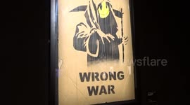 The Art of Banksy Regent Street - Wrong War Cardboards