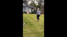 Boy Faceplants While Running Downhill