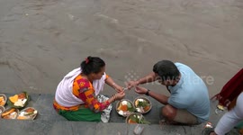 Kuse Aunse (Father's Day) at Gokarna Temple in Kathmandu, Nepal