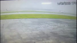 Private plane's crash landing at Mumbai Airport captured by CCTV
