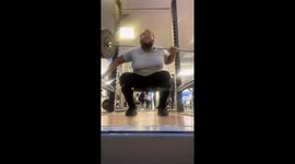 Guy tries to squat 150kg for first time - what could go wrong?