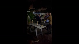 Dog Tips Over Fireworks