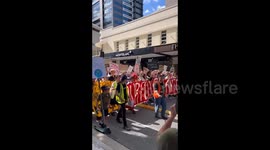 School Strike 4 Climate protesters march through Brisbane