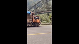 Driver leaps out of truck as vehicle with faulty brakes plunges off road into ditch