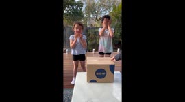 'It's the BEST SURPRISE EVER!' - Girls rejoice after parents surprise them with their own puppy